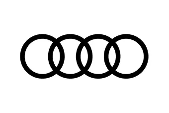 The image depicts a logo with four black interlocking rings arranged horizontally on a white backdrop, reminiscent of a sophisticated design you might find at a stylish Miami locksmith.