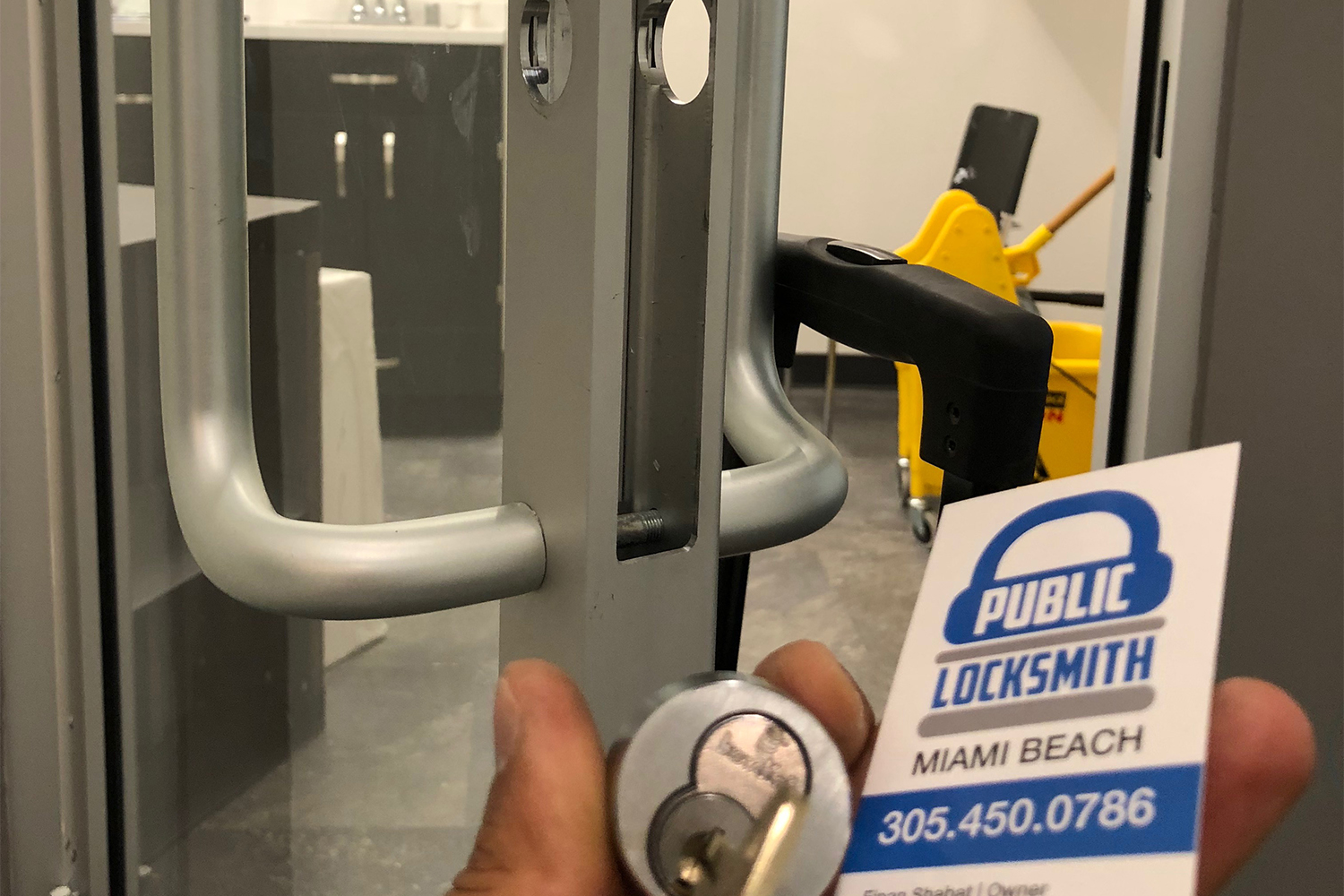 high security locks miami beach hotels entrance door installation at South Beach property